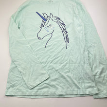 Load image into Gallery viewer, Girls Clothing &amp; Co, cotton long sleeve top, unicorn, EUC, size 16,  