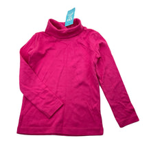 Load image into Gallery viewer, Girls B&amp;L, pink cotton roll neck top / skivvy, NEW, size 4,  