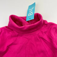 Load image into Gallery viewer, Girls B&amp;L, pink cotton roll neck top / skivvy, NEW, size 4,  