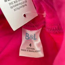 Load image into Gallery viewer, Girls B&amp;L, pink cotton roll neck top / skivvy, NEW, size 4,  