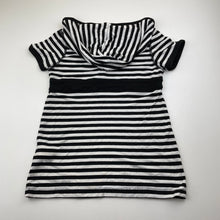 Load image into Gallery viewer, Girls CKS, striped hooded t-shirt / top, GUC, size 8,  