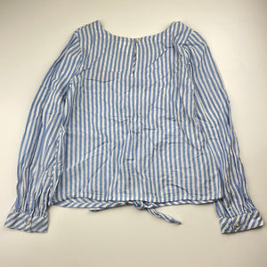 Girls Clothing & Co, embroidered lightweight cotton long sleeve top, EUC, size 8,  