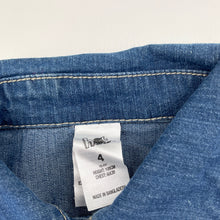 Load image into Gallery viewer, Girls H&amp;T, blue stretch denim jacket, FUC, size 4,  