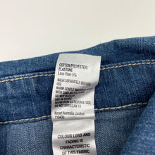 Load image into Gallery viewer, Girls H&amp;T, blue stretch denim jacket, FUC, size 4,  