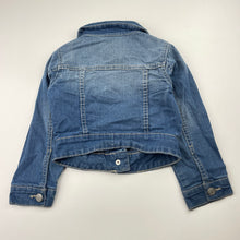 Load image into Gallery viewer, Girls H&amp;T, blue stretch denim jacket, FUC, size 4,  