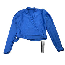 Load image into Gallery viewer, Girls BLOCH, blue cross-over dance top, Sz: Child M, NEW, size 6-8,  