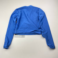 Load image into Gallery viewer, Girls BLOCH, blue cross-over dance top, Sz: Child M, NEW, size 6-8,  