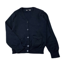 Load image into Gallery viewer, Girls M&amp;S, navy knit cardigan, EUC, size 7-8,  