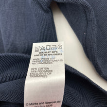Load image into Gallery viewer, Girls M&amp;S, navy knit cardigan, EUC, size 7-8,  