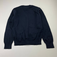 Load image into Gallery viewer, Girls M&amp;S, navy knit cardigan, EUC, size 7-8,  