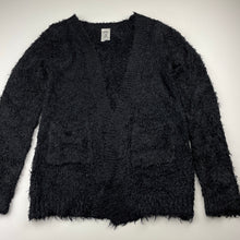 Load image into Gallery viewer, Girls Miss Understood, black boucle cardigan / sweater, GUC, size 10,  
