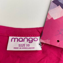 Load image into Gallery viewer, Girls Mango, pink cotton long sleeve t-shirt / top, NEW, size 10,  