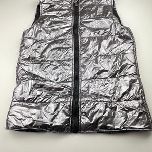 Girls B Collection, metallic puffer vest / sleeveless jacket, NEW, size 14,  