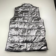 Load image into Gallery viewer, Girls B Collection, metallic puffer vest / sleeveless jacket, NEW, size 14,  