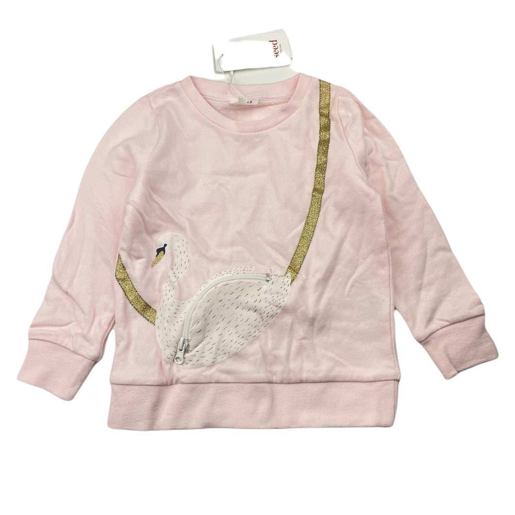 Girls Seed, pink lightweight cotton sweater / jumper, NEW, size 4,  