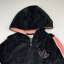 Load image into Gallery viewer, Girls LC Waikiki, velour zip hoodie sweater, GUC, size 6-7,  
