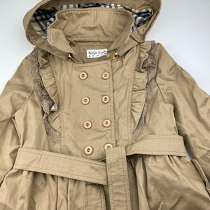 Girls Huang Le Xiong Di, lined lightweight hooded jacket / coat, L: 54cm, armpit to armpit: 33cm, shoulder to cuff: 42cm, EUC, size 6-8,  