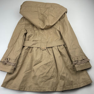 Girls Huang Le Xiong Di, lined lightweight hooded jacket / coat, L: 54cm, armpit to armpit: 33cm, shoulder to cuff: 42cm, EUC, size 6-8,  