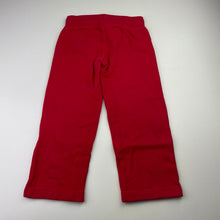 Load image into Gallery viewer, unisex Target, red fleece lined track pants, Inside leg: 38cm, FUC, size 3,  