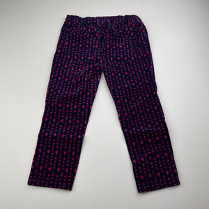 Girls Target, stretch corduroy pants, elasticated, Inside leg: 34.5cm, EUC, size 3,  