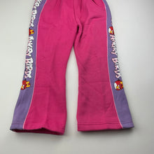 Load image into Gallery viewer, Girls ANGRY BIRDS, fleece lined track pants, elasticated, Inside leg: 38cm, EUC, size 3,  