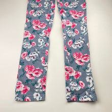 Load image into Gallery viewer, Girls Target, floral stretch cotton pants, adjustable, Inside leg: 69cm, light marks, FUC, size 14,  