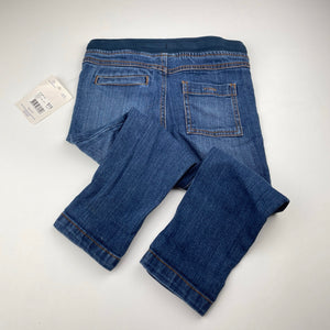 Girls B Collection, stretch denim pants, elasticated, Inside leg: 37cm, NEW, size 3,  