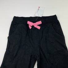 Load image into Gallery viewer, Girls Target, black fleece lined track pants, Inside leg: 42.5cm, NEW, size 4,  