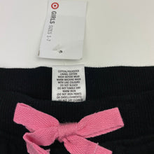 Load image into Gallery viewer, Girls Target, black fleece lined track pants, Inside leg: 42.5cm, NEW, size 4,  