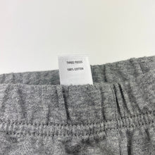 Load image into Gallery viewer, unisex Carters, grey cotton casual pants, elasticated, Inside leg: 39cm, EUC, size 4,  
