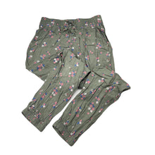 Load image into Gallery viewer, Girls H&amp;M, floral lightweight pants, elasticated, Inside leg: 50cm, GUC, size 8,  