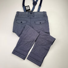 Load image into Gallery viewer, Boys Peter Morrissey, stretch cotton pants, adjustable, braces, Inside leg: 46cm, NEW, size 4,  