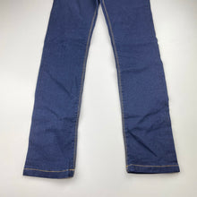 Load image into Gallery viewer, Girls Emerson, dark stretch denim jeans, adjustable, Inside leg: 63cm, EUC, size 10,  