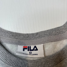 Load image into Gallery viewer, Girls FILA, grey fleece lined sweater / jumper, EUC, size 10,  