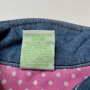 Girls Hippo + Friends, blue knit denim jacket, poppers, GUC, size 1,  