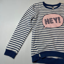 Load image into Gallery viewer, Girls Target, striped fleece lined sweater / jumper, small marks, FUC, size 12,  