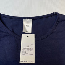 Load image into Gallery viewer, Girls Target, navy stretchy long sleeve top, NEW, size 12,  