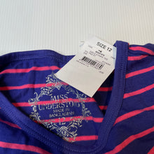 Load image into Gallery viewer, Girls Miss Understood, striped cotton long sleeve top, NEW, size 12,  