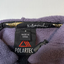 Load image into Gallery viewer, unisex Kathmandu, POLARTEC zip up fleece hooded sweater, EUC, size 8,  