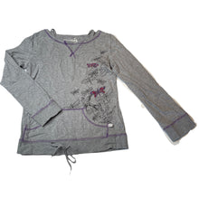 Load image into Gallery viewer, Girls Piping Hot, grey cotton long sleeve top, EUC, size 12,  
