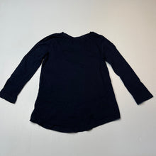 Load image into Gallery viewer, Girls Cotton On, navy cotton long sleeve top, fox, GUC, size 4,  