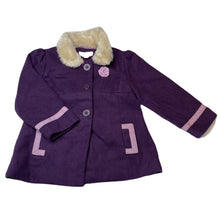 Load image into Gallery viewer, Girls Pumpkin Patch, lined purple jacket / coat, L: 40cm, GUC, size 3,  