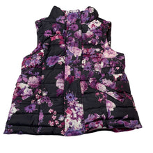 Load image into Gallery viewer, Girls Fun Spirit, fleece lined floral puffer vest / jacket, GUC, size 3,  