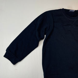 unisex MH&N, navy fleece lined sweater / jumper, GUC, size 10,  