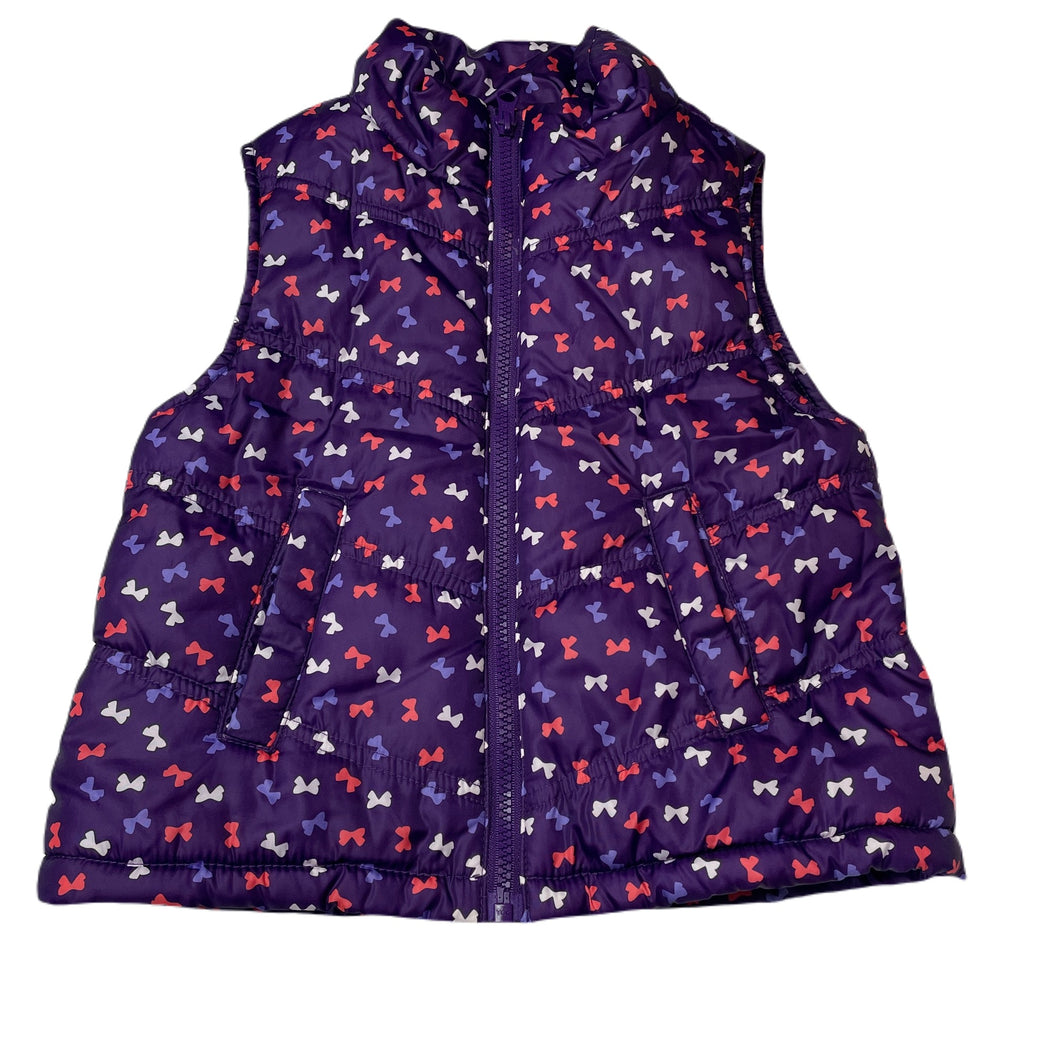 Girls Mix Kids, purple fleece lined puffer vest, EUC, size 6,  