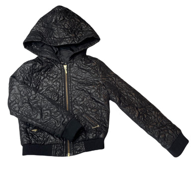Girls Bardot Junior, embroidered lightweight hooded jacket, EUC, size 6,  