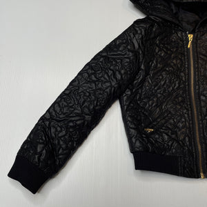 Girls Bardot Junior, embroidered lightweight hooded jacket, EUC, size 6,  