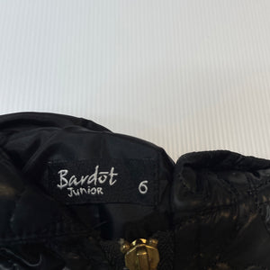 Girls Bardot Junior, embroidered lightweight hooded jacket, EUC, size 6,  