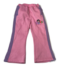 Load image into Gallery viewer, Girls DORA, fleece lined track pants, elasticated, Inside leg: 39cm, EUC, size 4,  