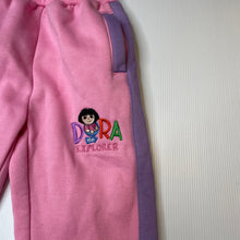 Load image into Gallery viewer, Girls DORA, fleece lined track pants, elasticated, Inside leg: 39cm, EUC, size 4,  